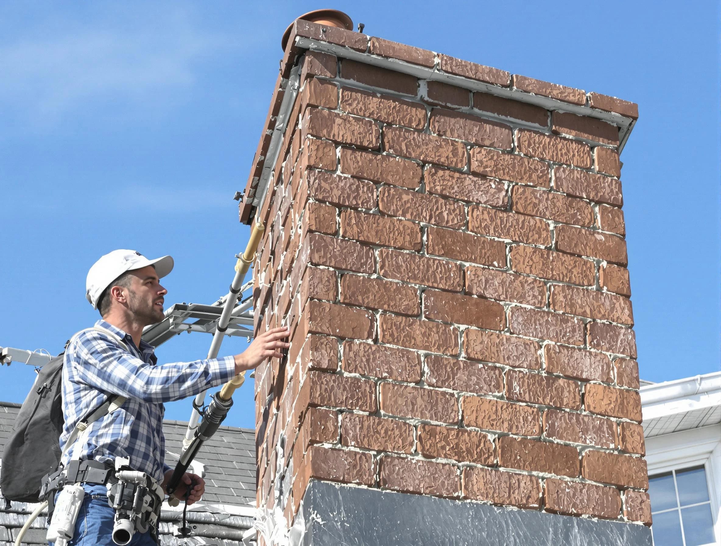 Brickwork for a chimney rebuild by Morris Chimney Sweep in Morris, NJ