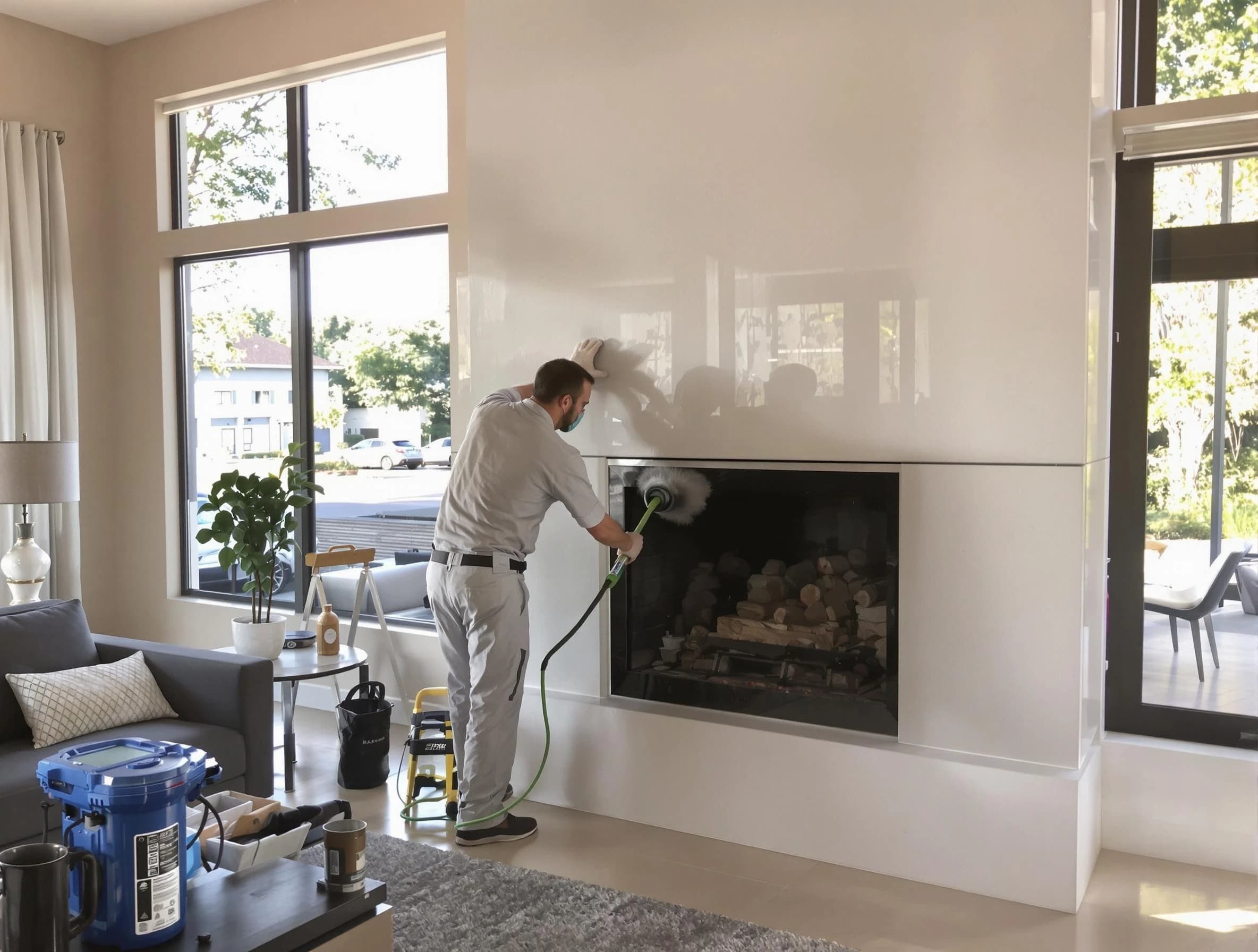 Morris Chimney Sweep performing thorough soot removal in Morris, NJ