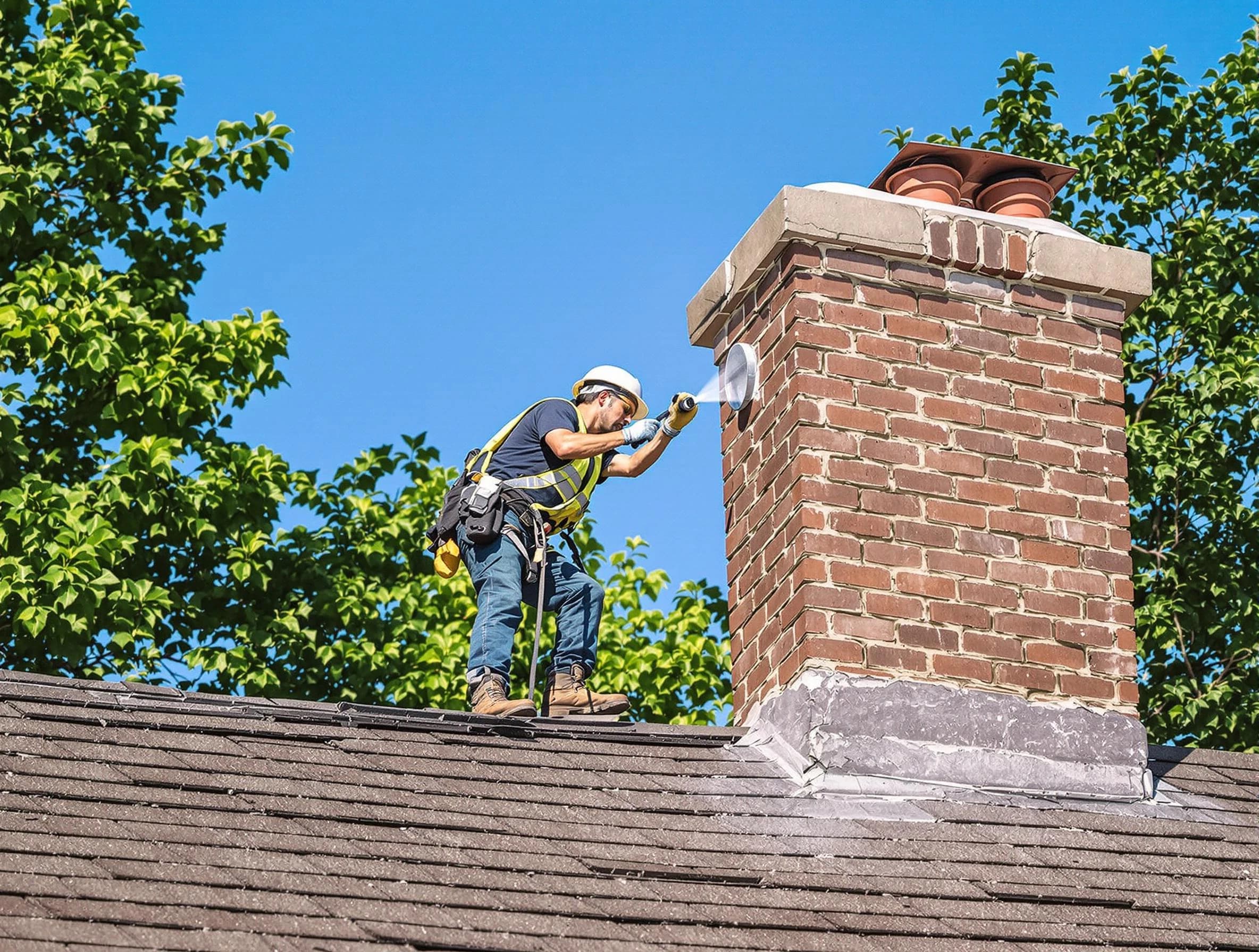 Morris Chimney Sweep performing an inspection with advanced tools in Morris, NJ