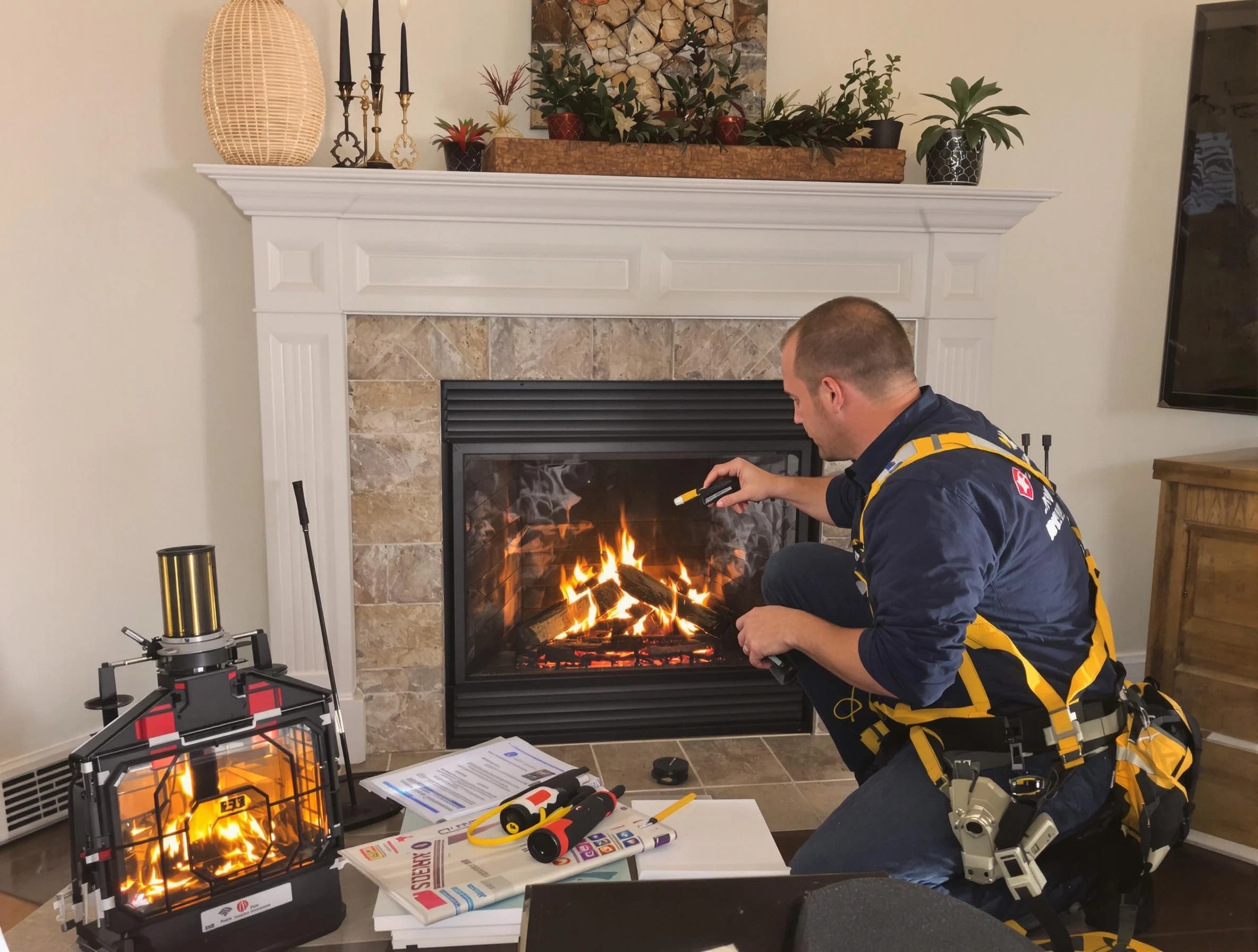 Safety-focused fireplace inspection by Morris Chimney Sweep in Morris, NJ