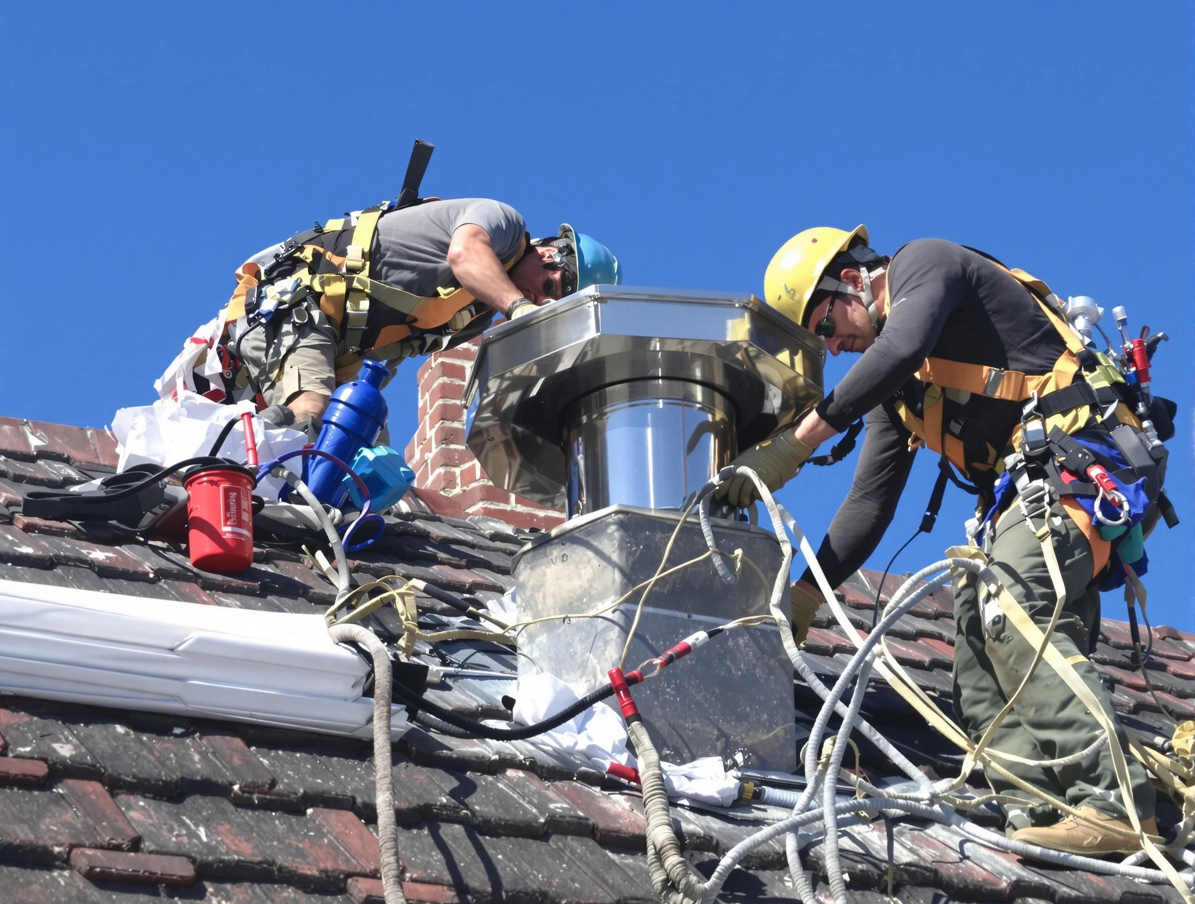 Protective chimney cap installed by Morris Chimney Sweep in Morris, NJ